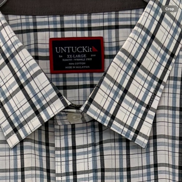 UNTUCKit Blue and White Casual Button Down Shirt - Picture 7 of 7